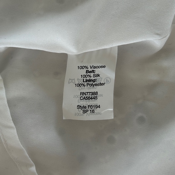 Madewell One-Shoulder White Lace Ruffle Dress with Black Silk Belt Size XS - Picture 10 of 11